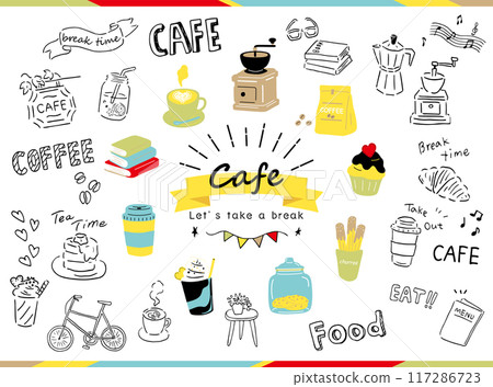 咖啡館插畫素材合集 咖啡館插畫素材合集 117286723