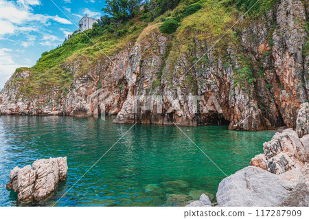 Incredible seascape in the city of Vrbnik, Krk Croatia. 27.06.2024 Incredible seascape in the city of Vrbnik, Krk Croatia. 27.06.2024 117287909