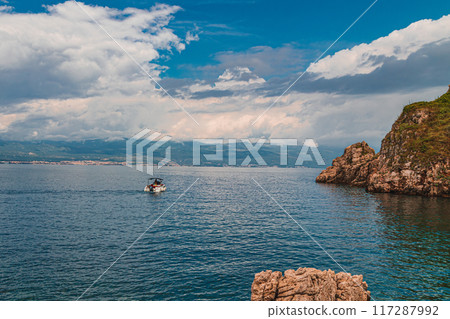 Incredible seascape in the city of Vrbnik, Krk Croatia. 27.06.2024 Incredible seascape in the city of Vrbnik, Krk Croatia. 27.06.2024 117287992
