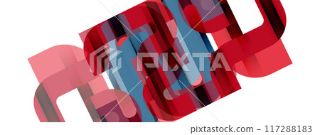 Dynamic waves, flowing lines, stripes vector geometric elements minimal pattern. Vector Illustration For Wallpaper, Banner, Background, Card, Book Illustration, landing page 117288183