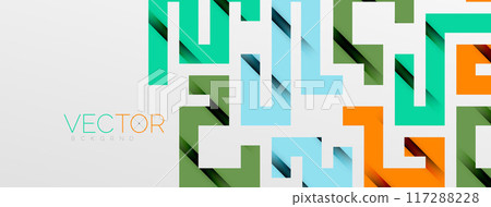 Color bend lines with shadow texture effect. Vector Illustration For Wallpaper, Banner, Background, Card, Book Illustration, landing page 117288228