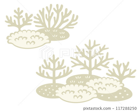 Illustration of bleached coral 117288250