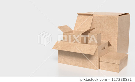 The Cardboard box for transport or gifting concept 3d rendering. The Cardboard box for transport or gifting concept 3d rendering. 117288581
