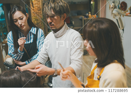hairdressing salon, practicing, practise 117288695
