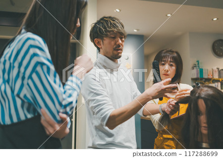 hairdressing salon, practicing, practise 117288699