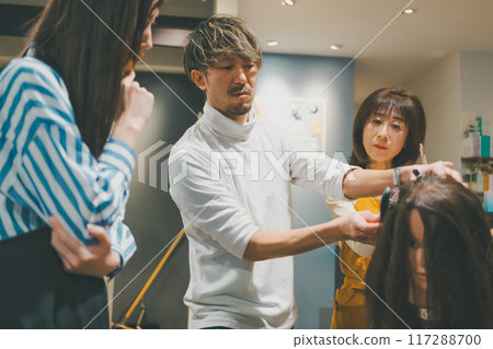 hairdressing salon, practicing, practise 117288700