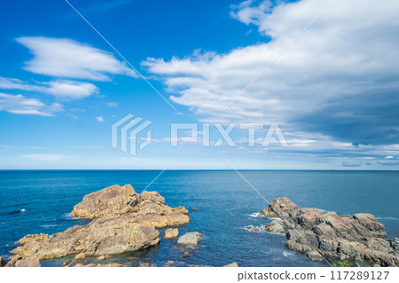 「青森縣」藍天和蘆毛崎海岸種差海岸 117289127