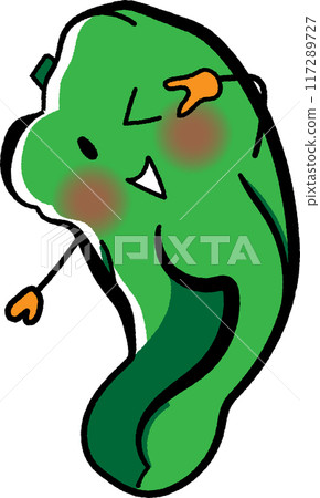 可愛的不合格青椒角色擺姿勢 可愛的不合格青椒角色擺姿勢 117289727