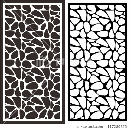 Vector Cutting Laser Motif Partition fences Facade, seamless Pattern Vector Cutting Laser Motif Partition fences Facade, seamless Pattern 117289853