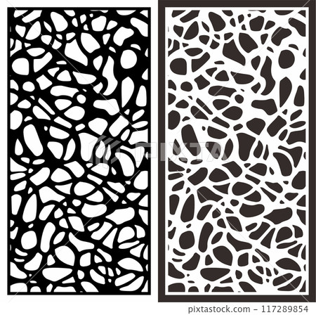 Vector Cutting Laser Motif Partition fences Facade, seamless Pattern Vector Cutting Laser Motif Partition fences Facade, seamless Pattern 117289854