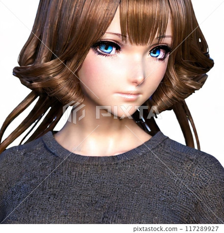 Blue-eyed woman illustration design Blue-eyed woman illustration design 117289927