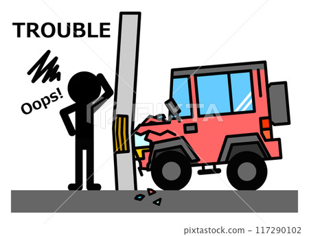 說明您心愛的房車發生事故而造成的災難 說明您心愛的房車發生事故而造成的災難 117290102