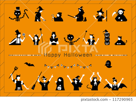 享受萬聖節的人們 117290965