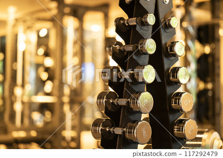 Sports gym training gym dumbbell image Sports gym training gym dumbbell image 117292479