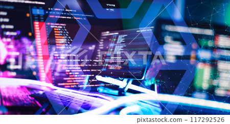 Digital technology industry concept development of programming and coding technologies. Digital technology industry concept development of programming and coding technologies. 117292526