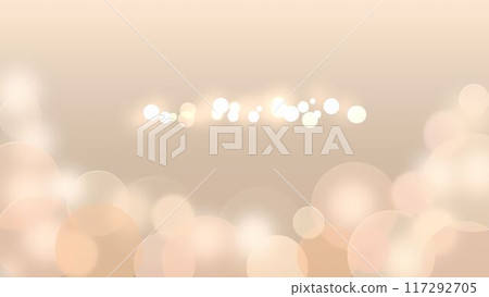 米色背景上閃亮的圓形散景 米色背景上閃亮的圓形散景 117292705