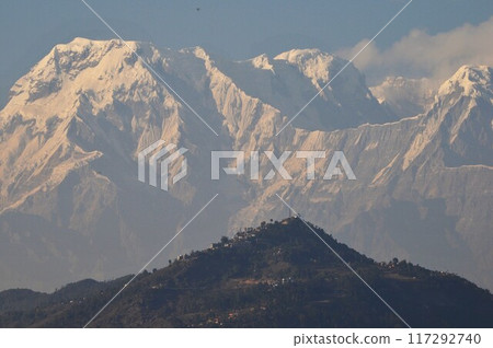 Nepal, Pokhara, Himalayas, Sarangkot Hill, Annapurna South 117292740