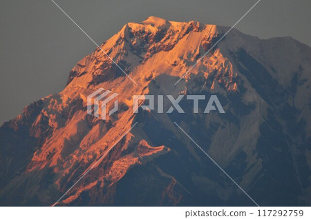 Annapurna South at sunset, Himalayas, Pokhara, Nepal Annapurna South at sunset, Himalayas, Pokhara, Nepal 117292759