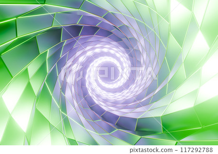 3D render of lit spiral abstract background 117292788