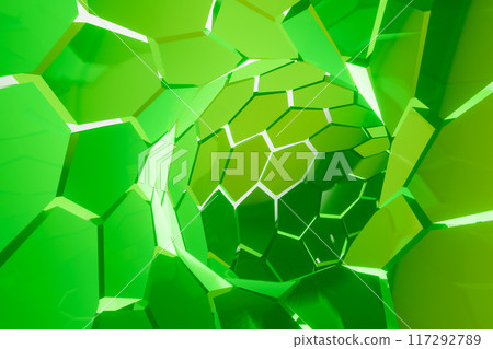 3D render of vibrant abstract background neon tunnel 117292789