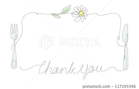 Single stroke flower and fork knife frame Single stroke flower and fork knife frame 117293398