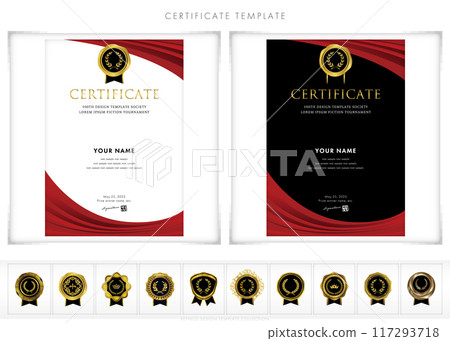 220 vertical design templates for awards, invitations, and certificates 117293718