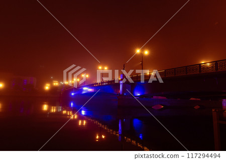 [北海道_釧路_幣舞橋] 釧路夜景/霧中的幣舞橋 117294494