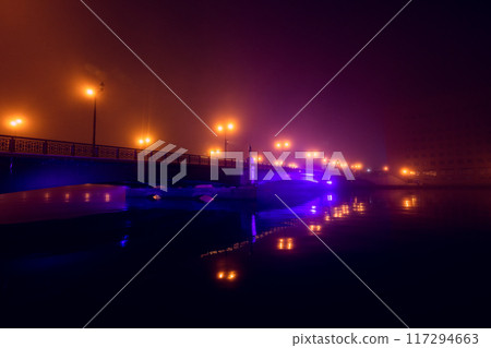 [北海道_釧路_幣舞橋] 釧路夜景/霧中的幣舞橋 117294663