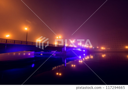 [北海道_釧路_幣舞橋] 釧路夜景/霧中的幣舞橋 117294665