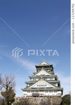 The osaka castle in the big castle and most famous in osaka japan The osaka castle in the big castle and most famous in osaka japan 117294792
