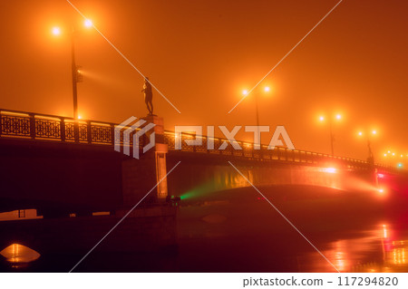 [北海道_釧路_幣舞橋] 釧路夜景/霧中的幣舞橋 117294820