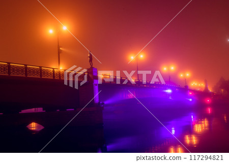 [北海道_釧路_幣舞橋] 釧路夜景/霧中的幣舞橋 117294821