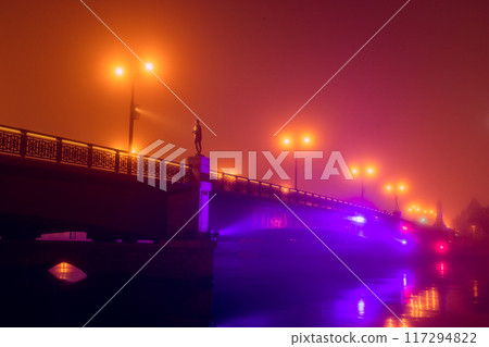 [北海道_釧路_幣舞橋] 釧路夜景/霧中的幣舞橋 117294822