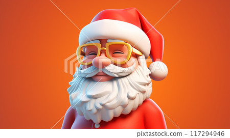 卡通3D圣诞老人插画图片 卡通3D圣诞老人插画图片 117294946