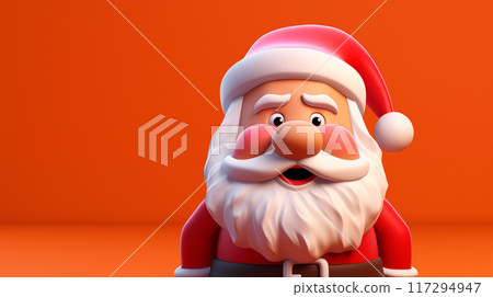 卡通3D圣诞老人插画图片 117294947