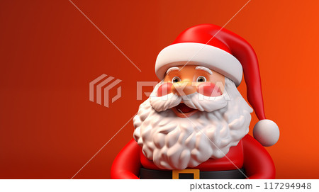 卡通3D圣诞老人插画图片 卡通3D圣诞老人插画图片 117294948