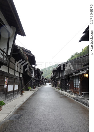 The old townscape of Narai-juku in light rain The old townscape of Narai-juku in light rain 117294976