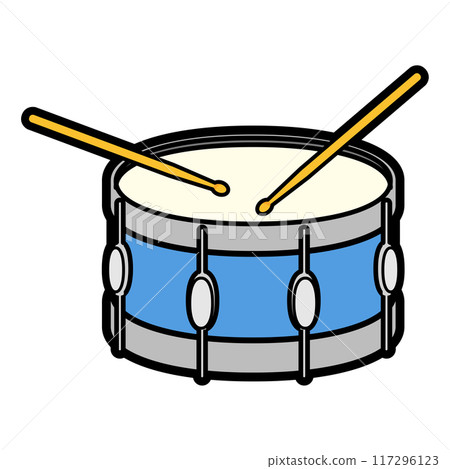Educational instrument illustration: snare drum Educational instrument illustration: snare drum 117296123