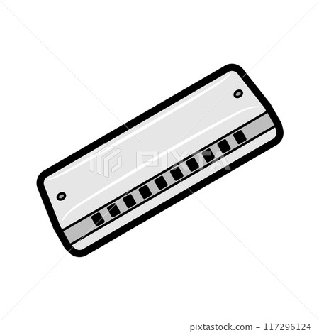 教育樂器插畫：口琴 117296124