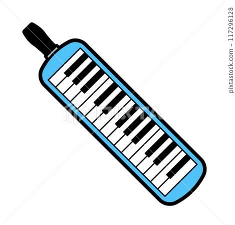 Educational instrument illustration: Melodica Educational instrument illustration: Melodica 117296128