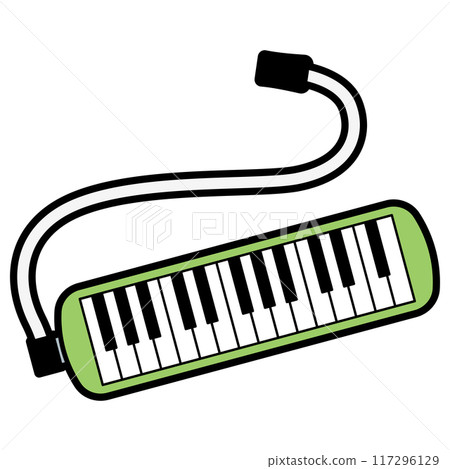 Educational instrument illustration: Melodica 117296129