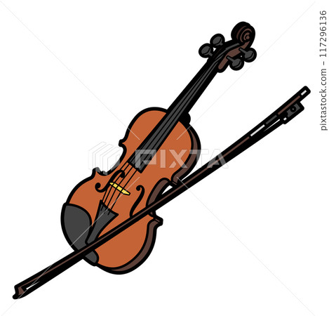 Educational instrument illustration: Violin Educational instrument illustration: Violin 117296136