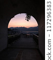Going through the tunnel, you will see the sea at dawn 117296383