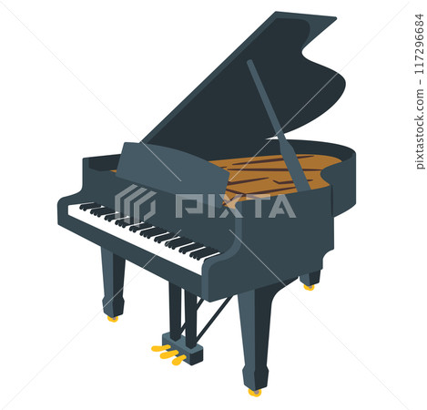 教育樂器插畫：三角鋼琴 117296684