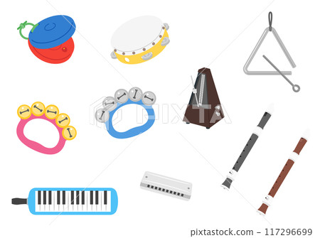 Educational musical instruments illustration set 117296699