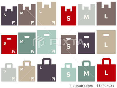 塑膠袋套裝-復古色-SML 117297935