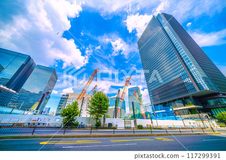 Tokyo cityscape in Japan - View of the Otemachi 2-chome Tokiwabashi District Type 1 Urban Redevelopment Project and Tokiwabashi Tower, etc. (11th) Tokyo cityscape in Japan - View of the Otemachi 2-chome Tokiwabashi District Type 1 Urban Redevelopment Project and Tokiwabashi Tower, etc. (11th) 117299391