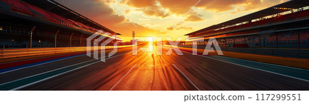 日落和賽車賽道 日落和賽車賽道 117299551