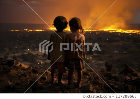 Bump of war: devastation after bombing, horrors and enduring consequences of war, Effect of hostilities, conflict, destruction of human life, echoes of warfare. Destruction bombardment . Bump of war: devastation after bombing, horrors and enduring consequences of war, Effect of hostilities, conflict, destruction of human life, echoes of warfare. Destruction bombardment . 117299665