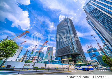 Tokyo cityscape in Japan - View of the Otemachi 2-chome Tokiwabashi District Type 1 Urban Redevelopment Project and Tokiwabashi Tower, etc. (11th) 117299909